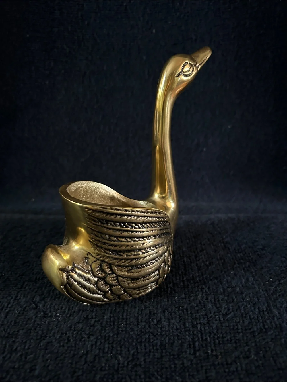 Behoma Brass Swan Decorative Votive Candle Holder